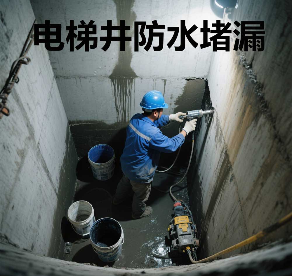 电梯井防水堵漏，福清专业电梯井漏水维修公司